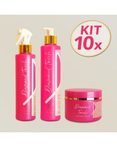 kit10pinkflowdiamondtouchcondicionadorma