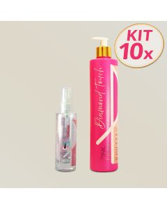 kit10pinkflowdiamondtouchshampoo500mlser