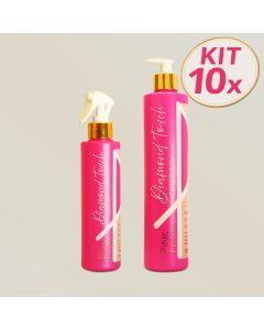 kit10pinkflowdiamondtouchshampoo500mllea