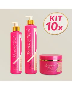 kit10pinkflowdiamondtouchshampoocondicio
