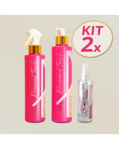 kit2pinkflowdiamondtouchcondicionadorlea