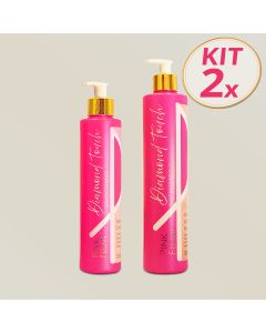 kit2pinkflowdiamondtouchshampoo500mlcond
