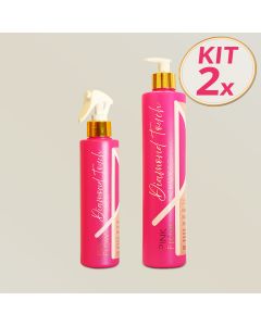 kit2pinkflowdiamondtouchshampoo500mlleav