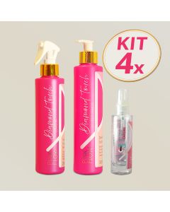 kit4pinkflowdiamondtouchcondicionadorlea