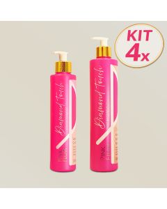 kit4pinkflowdiamondtouchshampoo500mlcond