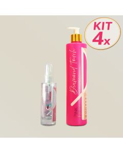 kit4pinkflowdiamondtouchshampoo500mlseru