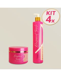 kit4pinkflowdiamondtouchshampoo500mlmasc