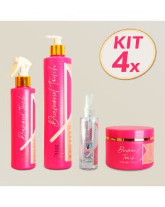kit4pinkflowdiamondtouchshampoomascarale