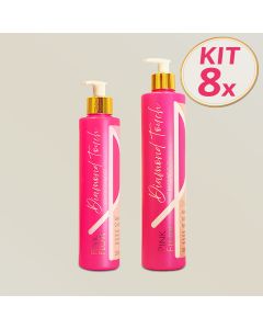 kit8pinkflowdiamondtouchshampoo500mlcond