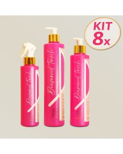 kit8pinkflowdiamondtouchshampoocondicion