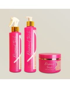 kitpinkflowdiamondtouchcondicionadormasc